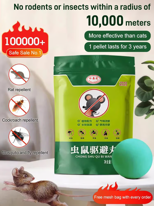 *One pellet lasts for one year* Rodent and insect repellent sphere