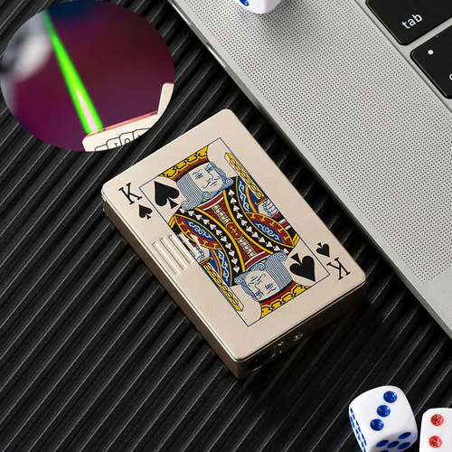 Windproof Refillable Lighter Playing Cards Cool Design