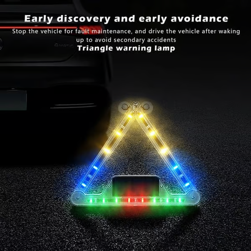 Solar Rear-end Collision Triangle Warning Sign