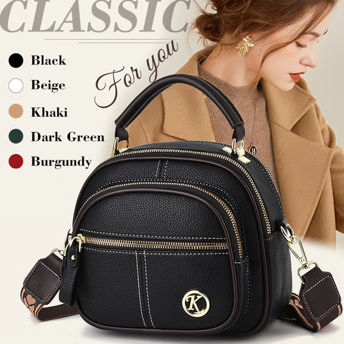 🎁Hot Sale 49% OFF⏳Compartimentos multifuncionais clássicos Alça de ombro larga ajustável Bolsa crossbody de couro PU