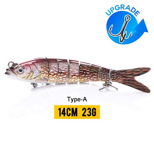 10/14cm Sinking Wobblers Fishing Lures Jointed Crankbait Swimbait 8 Segment Hard Artificial Bait For Fishing Tackle Lure