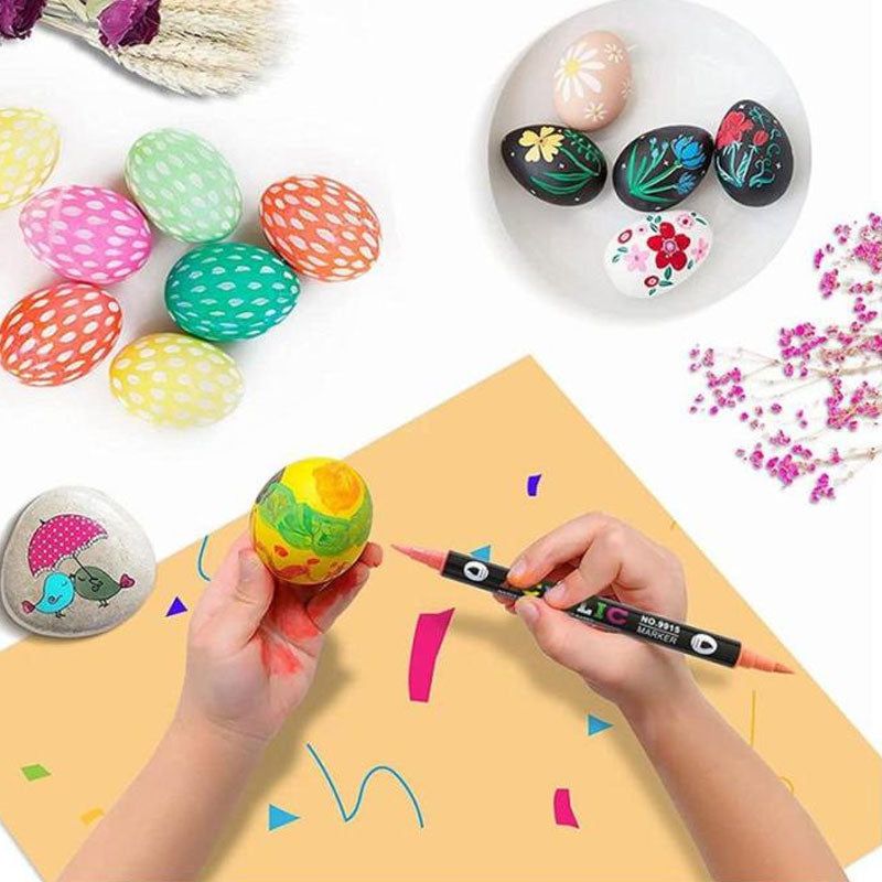 Dual Tip Acrylic Paint Pen Marker - 24/48/72 Colours/Dual Tip Acrylic Paint Pen Marker - 24/48/72/120 Colours