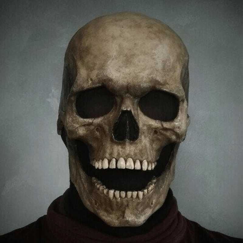 Full Head Skull Mask with Movable Jaw