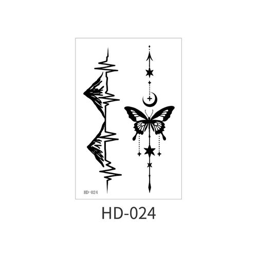 New Dark Series Butterfly Tattoo Stickers Sexy Half Sleeve Flower Arm Realistic High-Quality Tattoo Stickers  Fashion