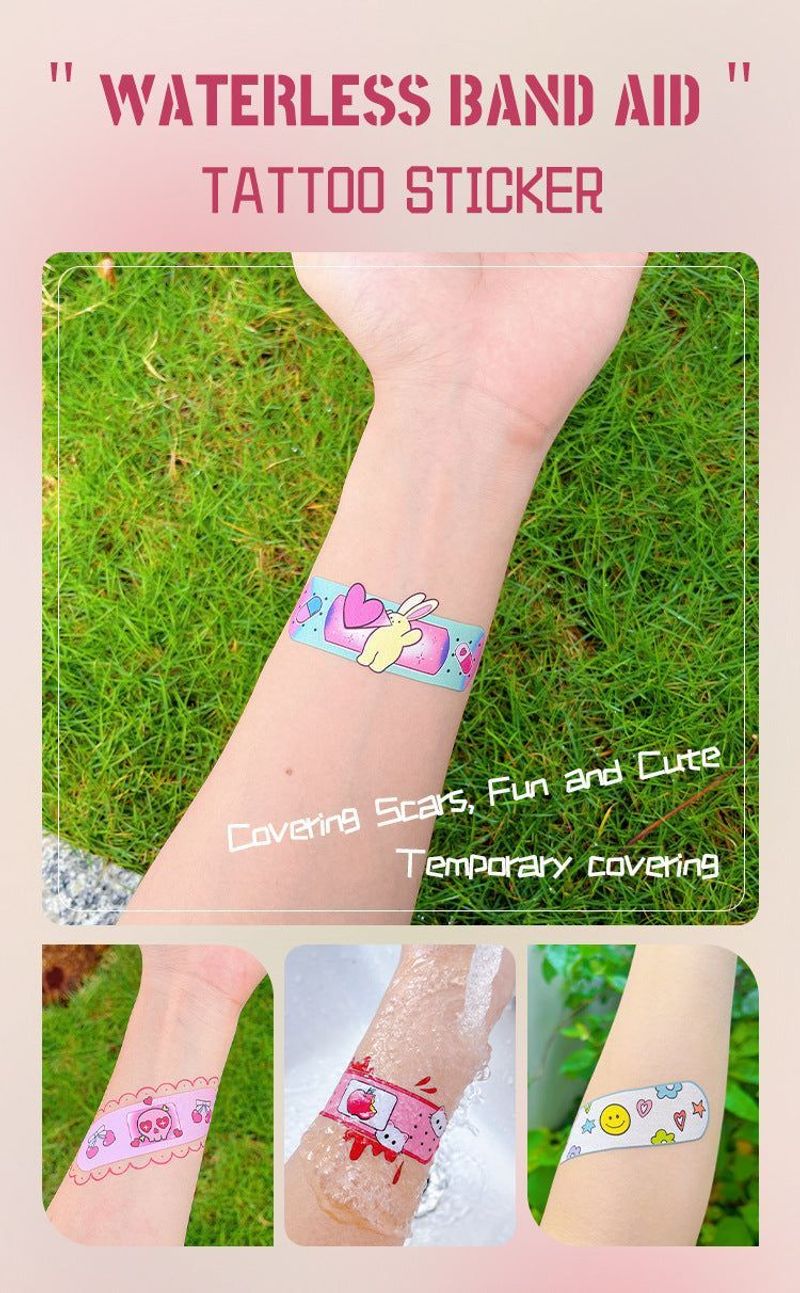 New Waterless Creative Simulation Band-Aid Waterproof Sweat Concealer Invisible Meat Color Bump Scar Birthmark Sticker Fashion