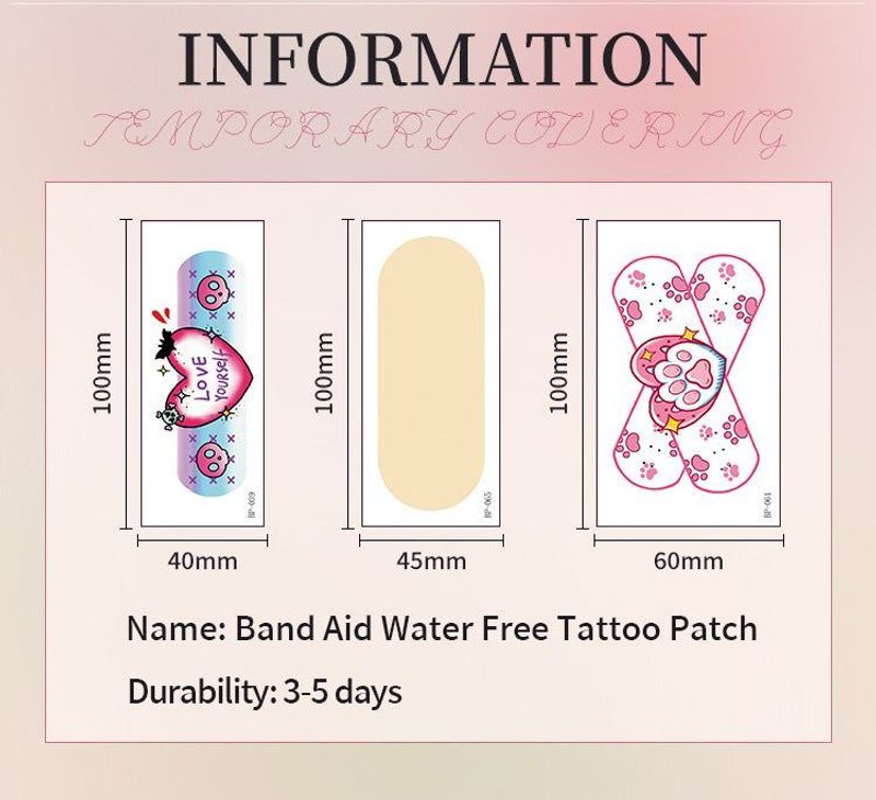 New Waterless Creative Simulation Band-Aid Waterproof Sweat Concealer Invisible Meat Color Bump Scar Birthmark Sticker Fashion