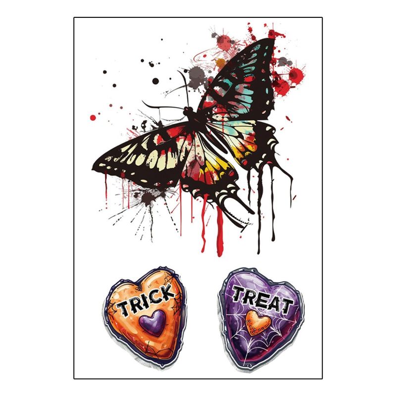 New In Stock Halloween Tattoo Stickers Children Funny Cartoon Activities Disposable Holiday Tattoo Stickers
