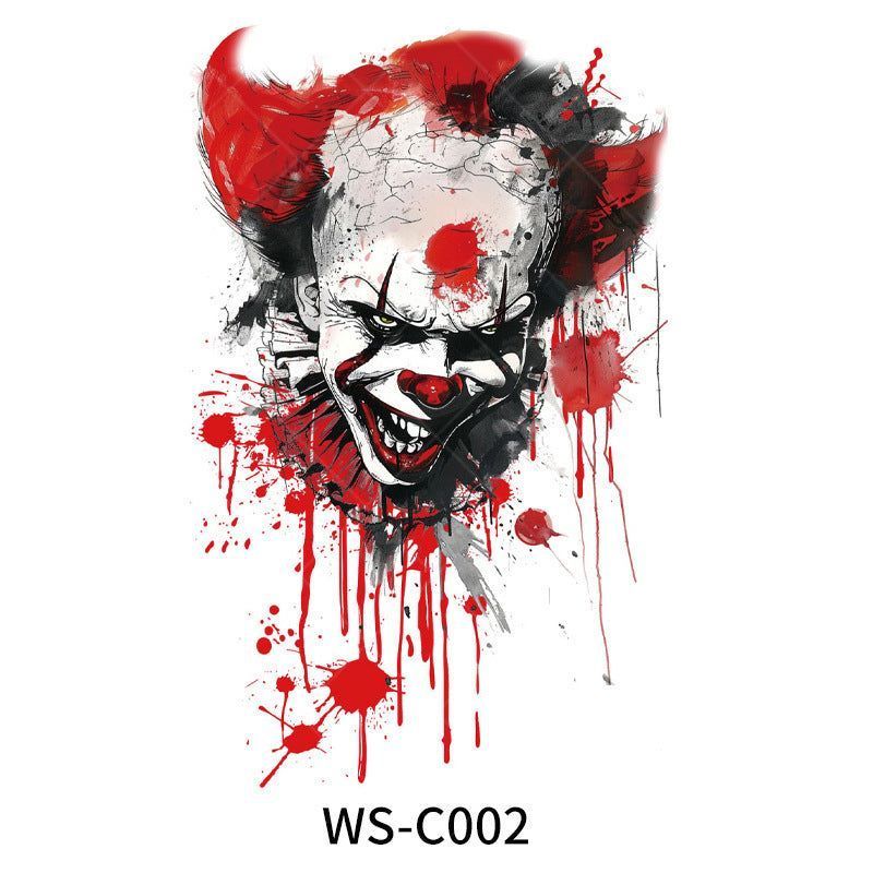 New In Stock Halloween Tattoo Stickers Children Funny Cartoon Activities Disposable Holiday Tattoo Stickers