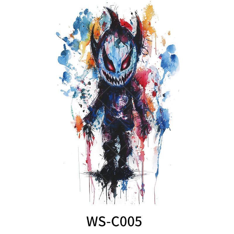 New In Stock Halloween Tattoo Stickers Children Funny Cartoon Activities Disposable Holiday Tattoo Stickers