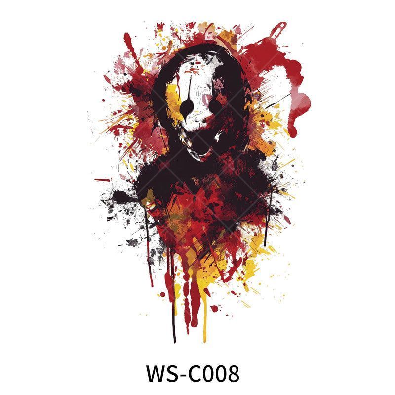 New In Stock Halloween Tattoo Stickers Children Funny Cartoon Activities Disposable Holiday Tattoo Stickers