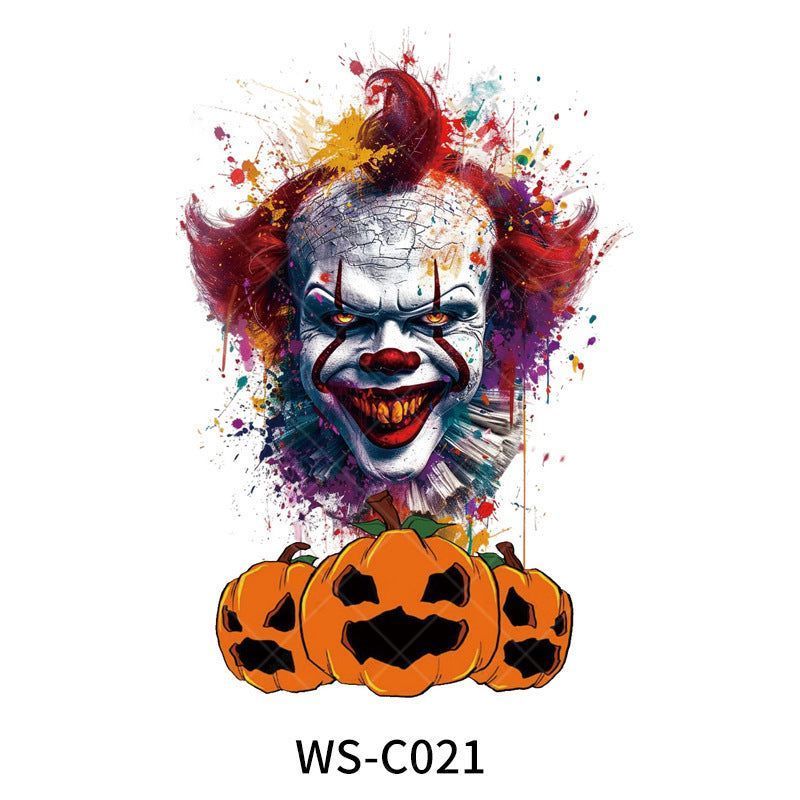 New In Stock Halloween Tattoo Stickers Children Funny Cartoon Activities Disposable Holiday Tattoo Stickers