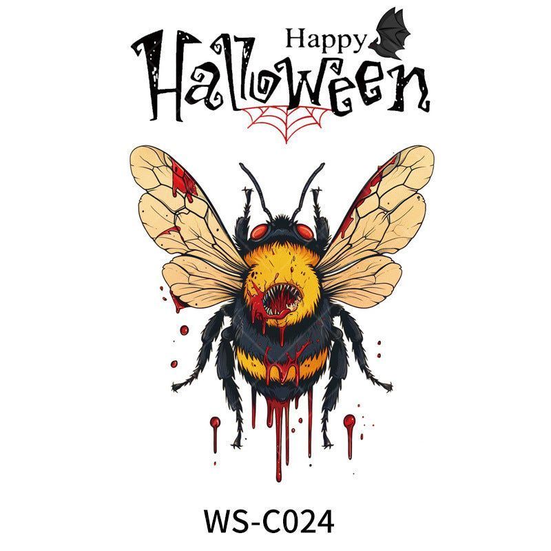 New In Stock Halloween Tattoo Stickers Children Funny Cartoon Activities Disposable Holiday Tattoo Stickers