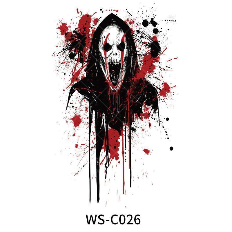 New In Stock Halloween Tattoo Stickers Children Funny Cartoon Activities Disposable Holiday Tattoo Stickers