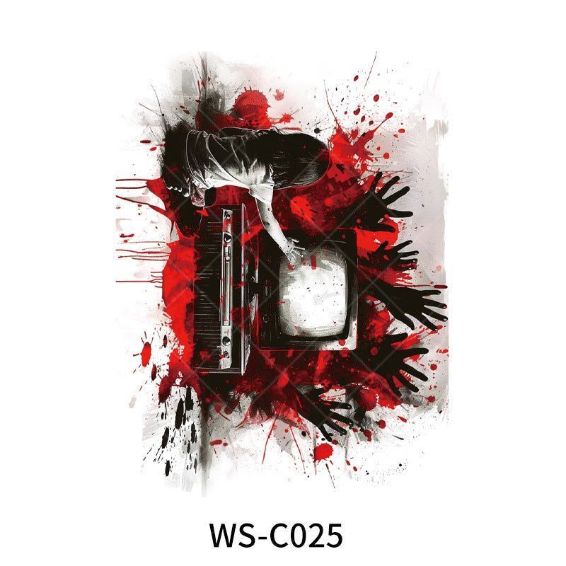 New In Stock Halloween Tattoo Stickers Children Funny Cartoon Activities Disposable Holiday Tattoo Stickers