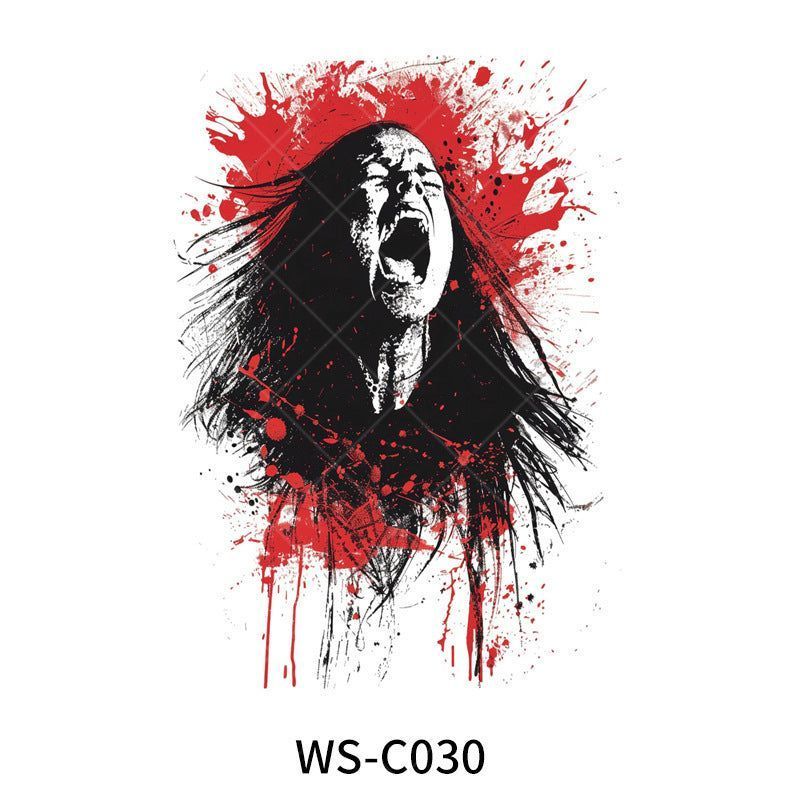 New In Stock Halloween Tattoo Stickers Children Funny Cartoon Activities Disposable Holiday Tattoo Stickers