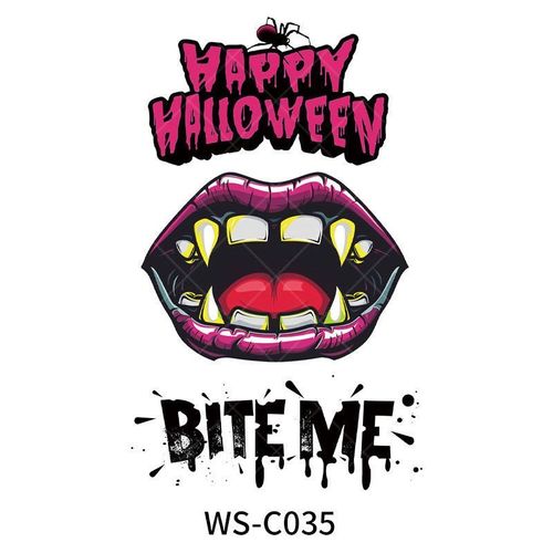 New In Stock Halloween Tattoo Stickers Children Funny Cartoon Activities Disposable Holiday Tattoo Stickers