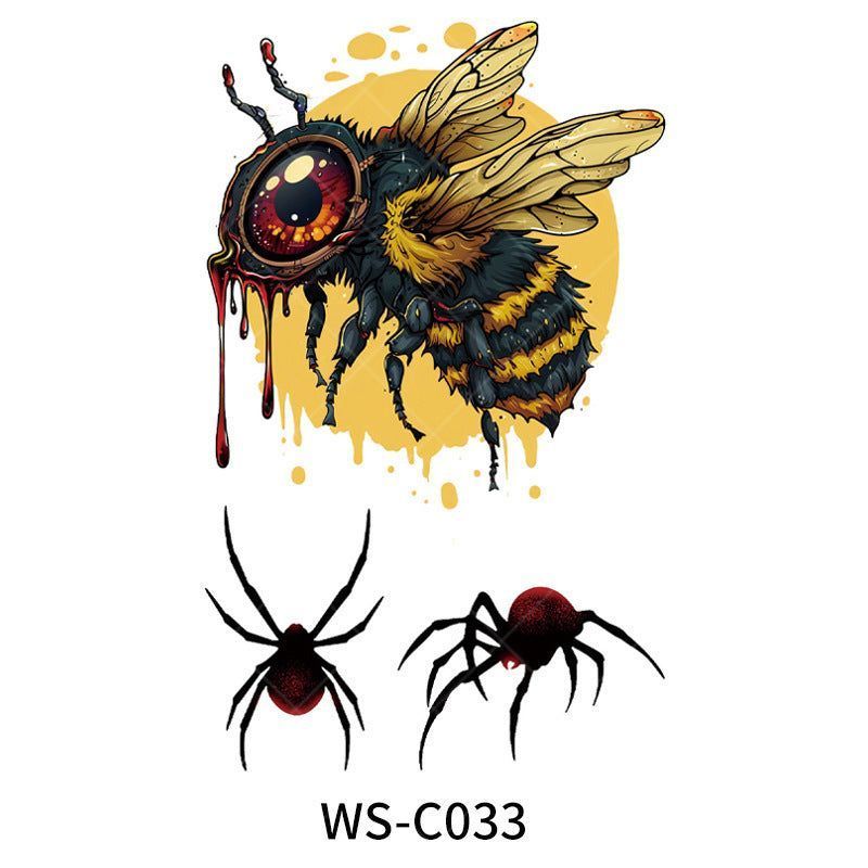 New In Stock Halloween Tattoo Stickers Children Funny Cartoon Activities Disposable Holiday Tattoo Stickers