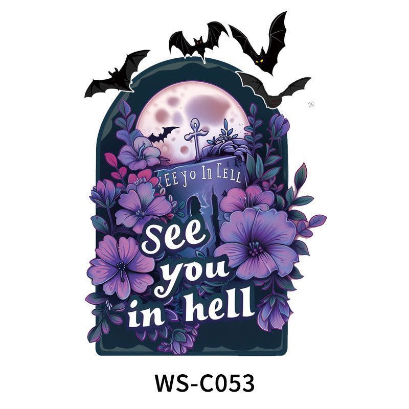 New In Stock Halloween Tattoo Stickers Children Funny Cartoon Activities Disposable Holiday Tattoo Stickers