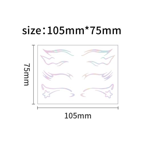 New Laser Makeup Eye Sticker For Makeup Beginners Hand Disabled Party Eye With Tattoo Sticker Disposable Sticker