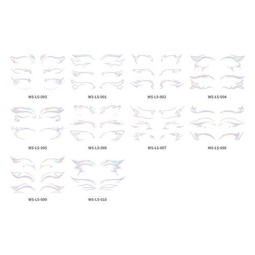 New Laser Makeup Eye Sticker For Makeup Beginners Hand Disabled Party Eye With Tattoo Sticker Disposable Sticker