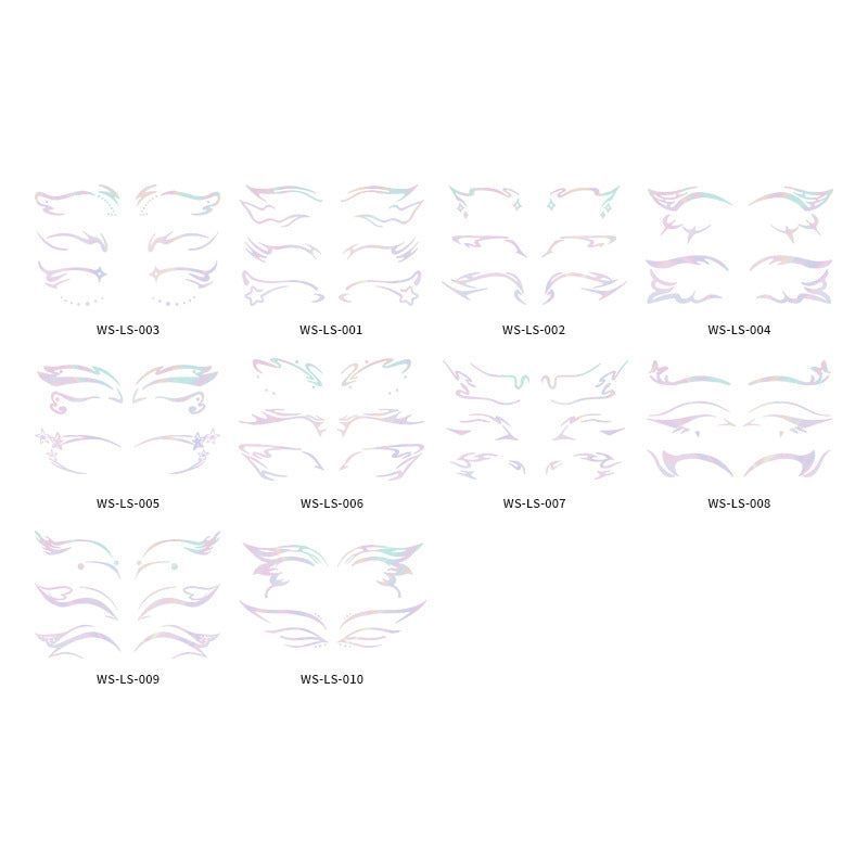 New Laser Makeup Eye Sticker For Makeup Beginners Hand Disabled Party Eye With Tattoo Sticker Disposable Sticker