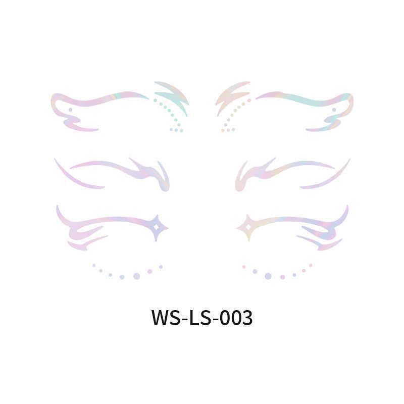 New Laser Makeup Eye Sticker For Makeup Beginners Hand Disabled Party Eye With Tattoo Sticker Disposable Sticker