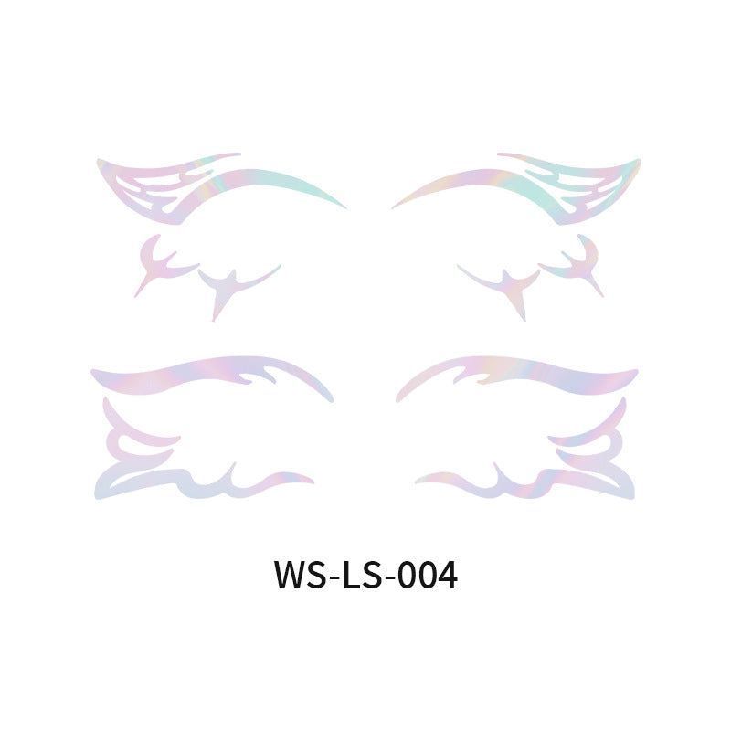 New Laser Makeup Eye Sticker For Makeup Beginners Hand Disabled Party Eye With Tattoo Sticker Disposable Sticker