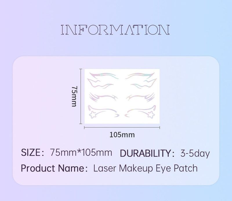 New Laser Makeup Eye Sticker For Makeup Beginners Hand Disabled Party Eye With Tattoo Sticker Disposable Sticker