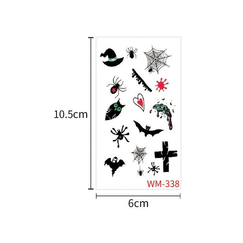Children's Cartoon Halloween Tattoo Sticker Waterproof Funny Pumpkin Party Temporary Waterproof Tattoo Sticker