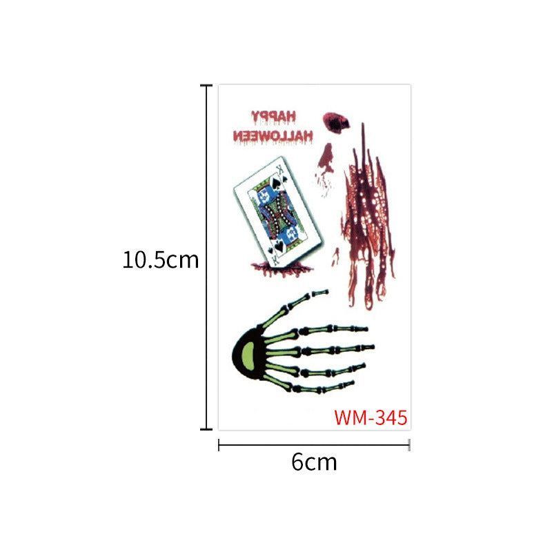 Children's Cartoon Halloween Tattoo Sticker Waterproof Funny Pumpkin Party Temporary Waterproof Tattoo Sticker