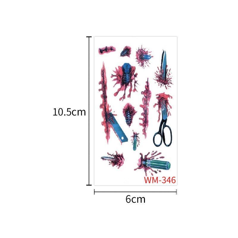 Children's Cartoon Halloween Tattoo Sticker Waterproof Funny Pumpkin Party Temporary Waterproof Tattoo Sticker