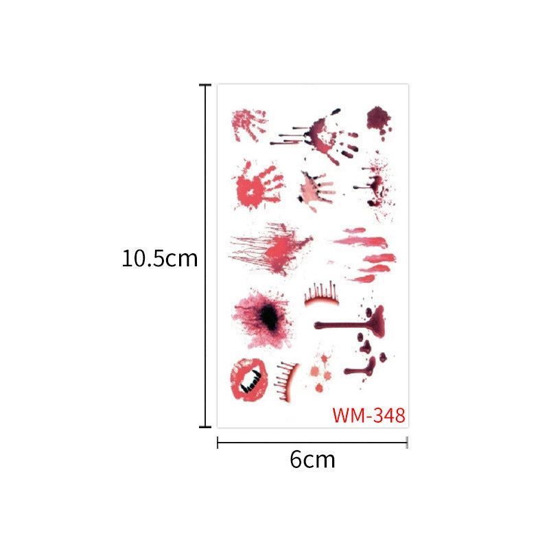 Children's Cartoon Halloween Tattoo Sticker Waterproof Funny Pumpkin Party Temporary Waterproof Tattoo Sticker