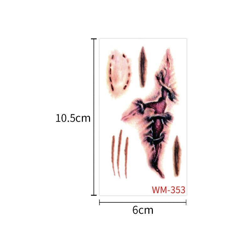 Children's Cartoon Halloween Tattoo Sticker Waterproof Funny Pumpkin Party Temporary Waterproof Tattoo Sticker