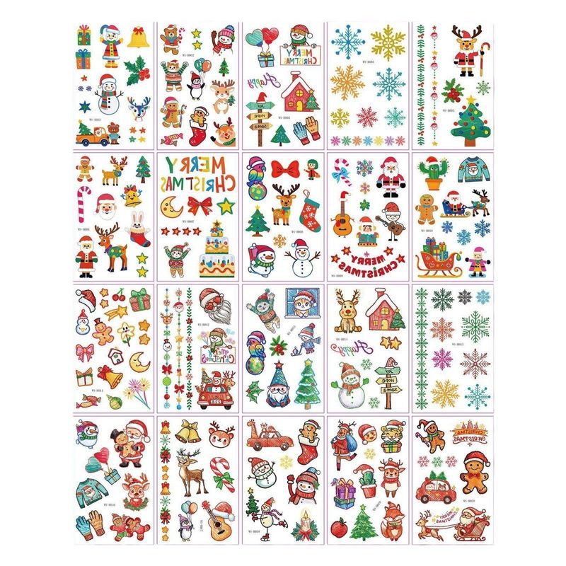 New Cartoon Children's Christmas Tattoo Sticker Holiday Party Atmosphere Eco-Friendly Elk Tattoo Sticker