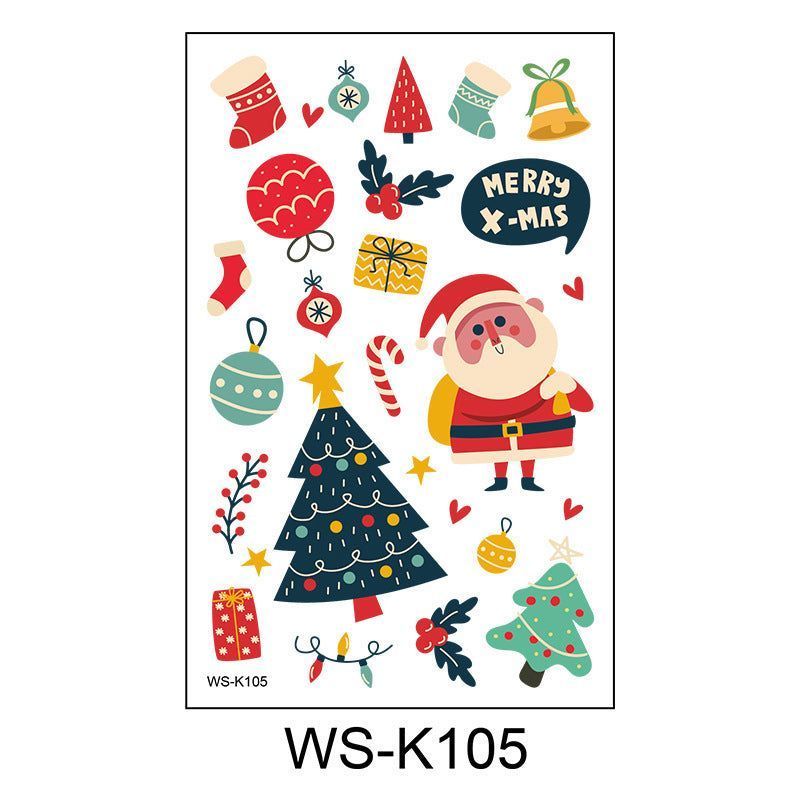 New Cartoon Children's Christmas Tattoo Sticker Holiday Party Atmosphere Eco-Friendly Elk Tattoo Sticker