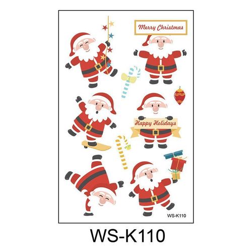 New Cartoon Children's Christmas Tattoo Sticker Holiday Party Atmosphere Eco-Friendly Elk Tattoo Sticker