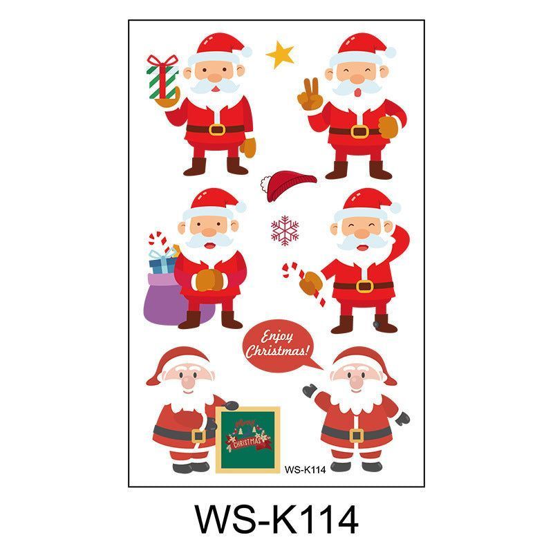 New Cartoon Children's Christmas Tattoo Sticker Holiday Party Atmosphere Eco-Friendly Elk Tattoo Sticker
