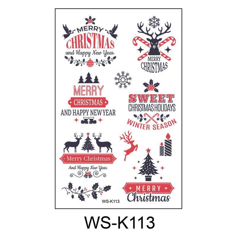 New Cartoon Children's Christmas Tattoo Sticker Holiday Party Atmosphere Eco-Friendly Elk Tattoo Sticker