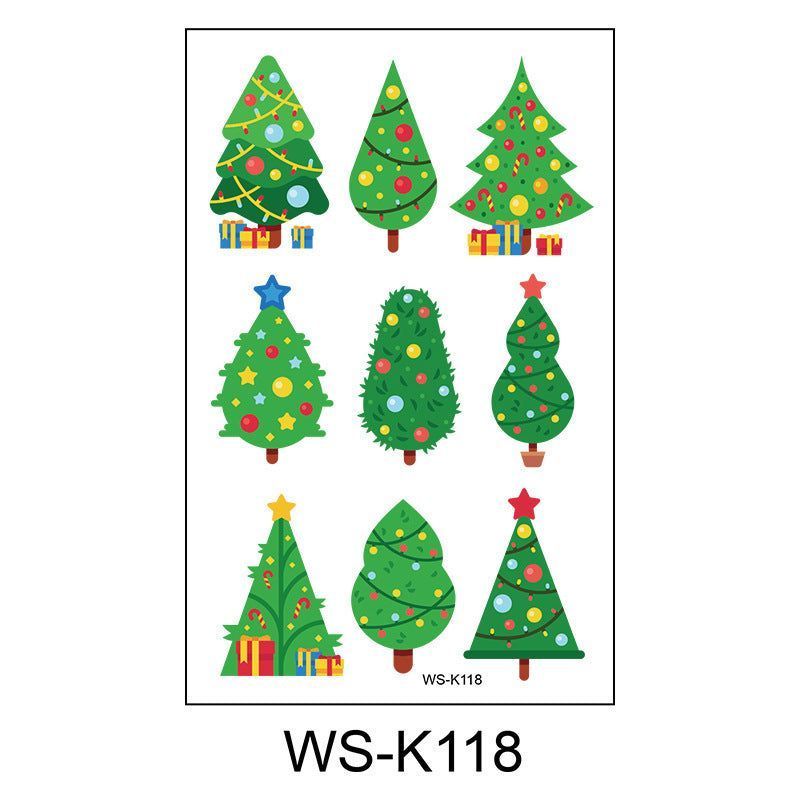 New Cartoon Children's Christmas Tattoo Sticker Holiday Party Atmosphere Eco-Friendly Elk Tattoo Sticker