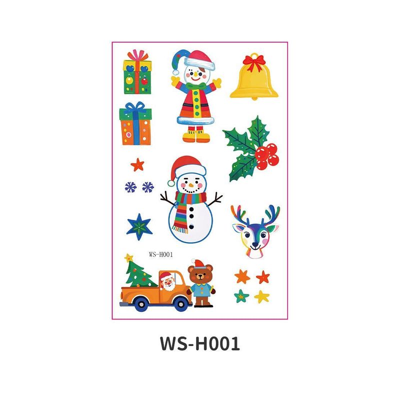 New Cartoon Children's Christmas Tattoo Sticker Holiday Party Atmosphere Eco-Friendly Elk Tattoo Sticker