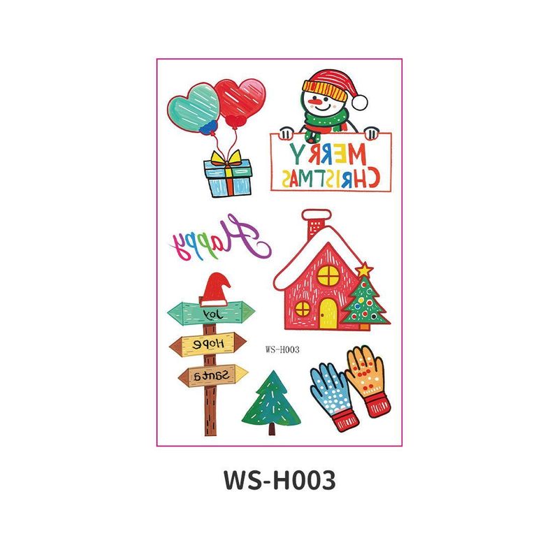 New Cartoon Children's Christmas Tattoo Sticker Holiday Party Atmosphere Eco-Friendly Elk Tattoo Sticker