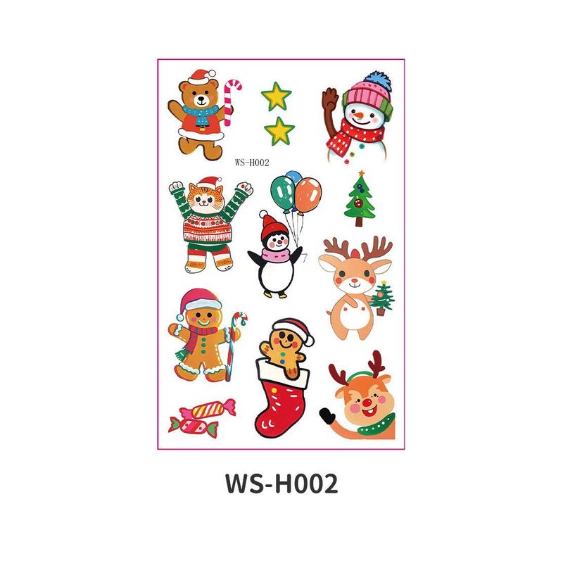New Cartoon Children's Christmas Tattoo Sticker Holiday Party Atmosphere Eco-Friendly Elk Tattoo Sticker