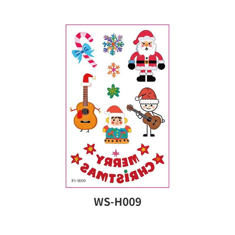 New Cartoon Children's Christmas Tattoo Sticker Holiday Party Atmosphere Eco-Friendly Elk Tattoo Sticker