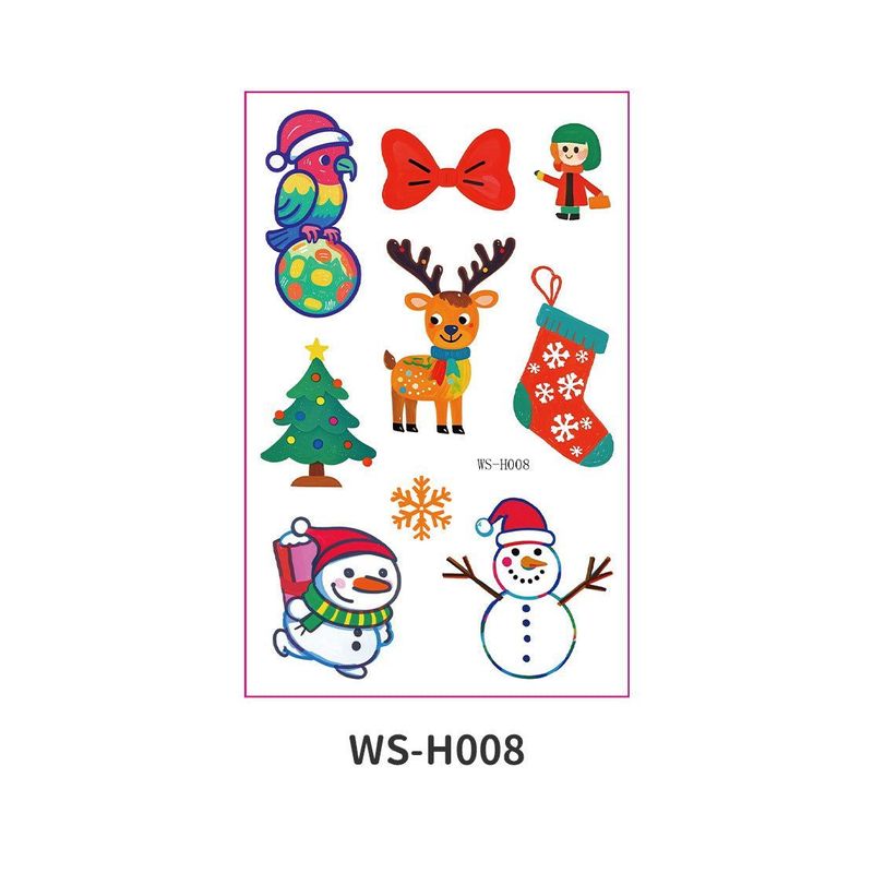 New Cartoon Children's Christmas Tattoo Sticker Holiday Party Atmosphere Eco-Friendly Elk Tattoo Sticker