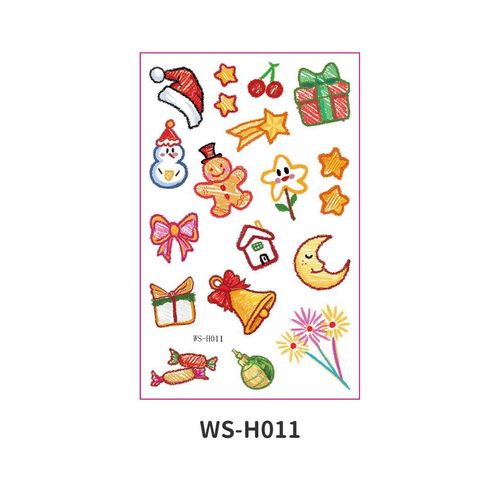New Cartoon Children's Christmas Tattoo Sticker Holiday Party Atmosphere Eco-Friendly Elk Tattoo Sticker