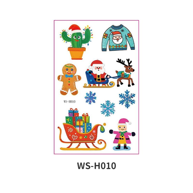 New Cartoon Children's Christmas Tattoo Sticker Holiday Party Atmosphere Eco-Friendly Elk Tattoo Sticker