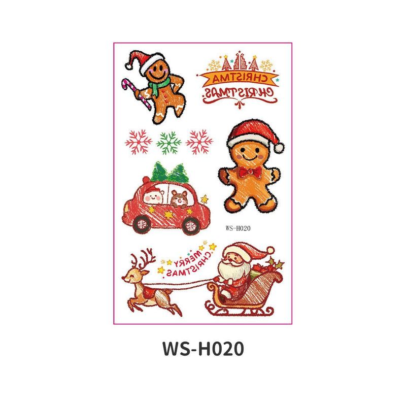 New Cartoon Children's Christmas Tattoo Sticker Holiday Party Atmosphere Eco-Friendly Elk Tattoo Sticker