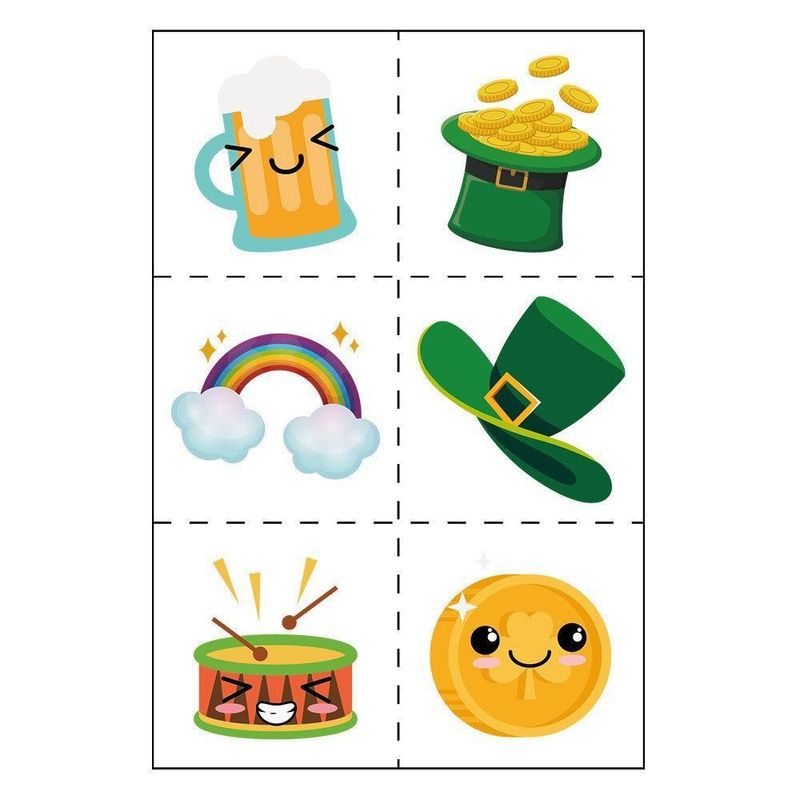 New Ireland St. Patrick Glitter Tattoo Sticker Children's National Day Party Decoration Cartoon Sticker Fashion