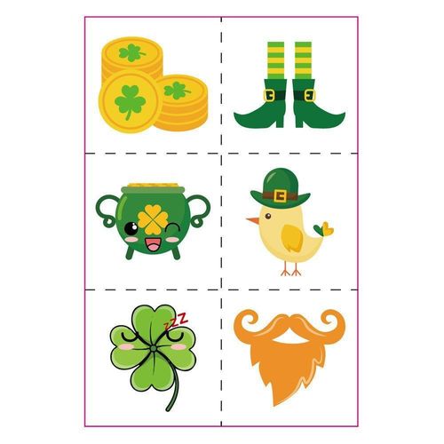 New Ireland St. Patrick Glitter Tattoo Sticker Children's National Day Party Decoration Cartoon Sticker Fashion