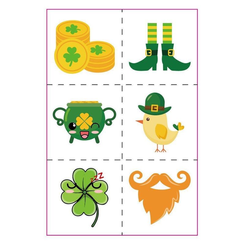 New Ireland St. Patrick Glitter Tattoo Sticker Children's National Day Party Decoration Cartoon Sticker Fashion